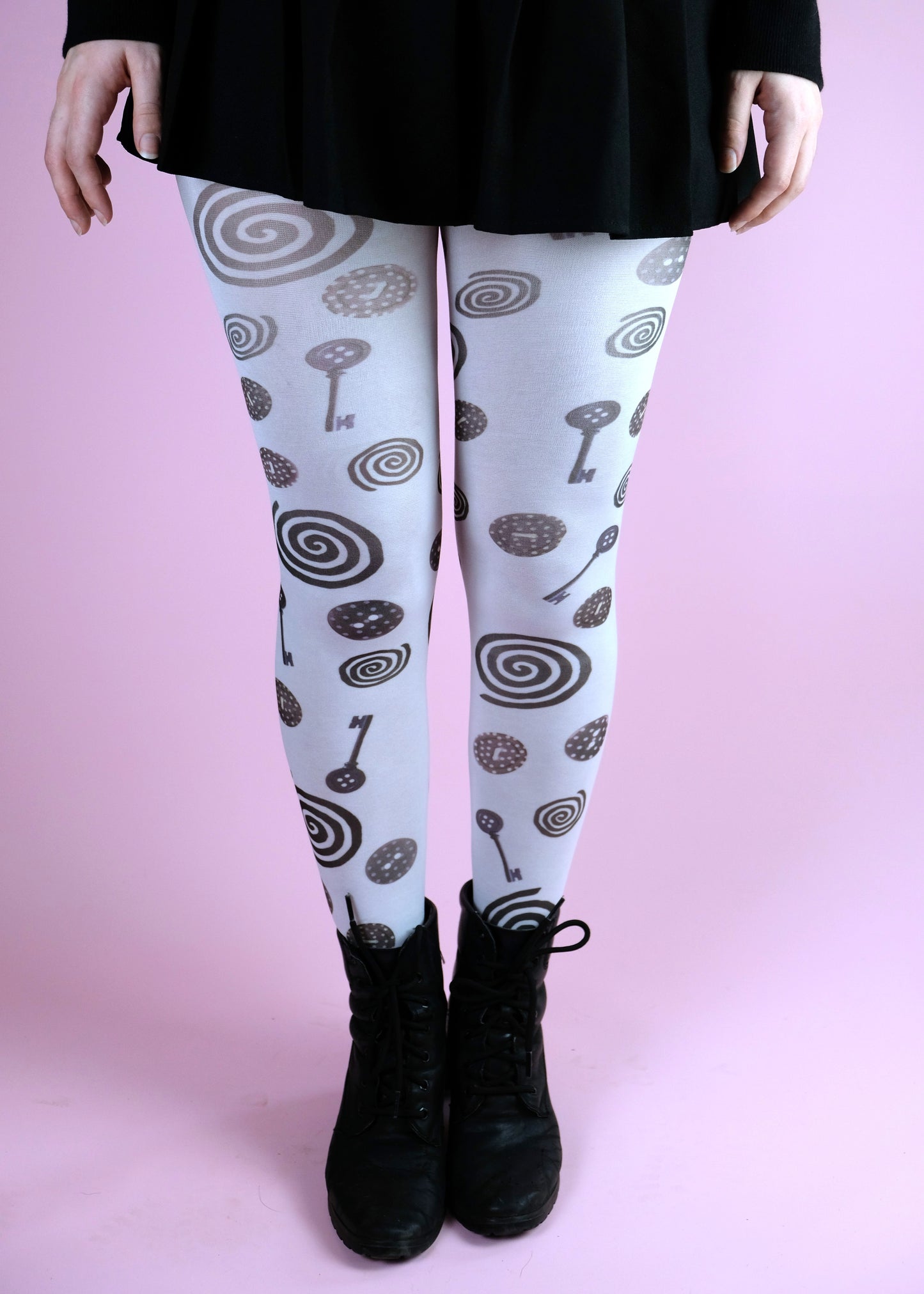 Spiral Button Tights S-5XL