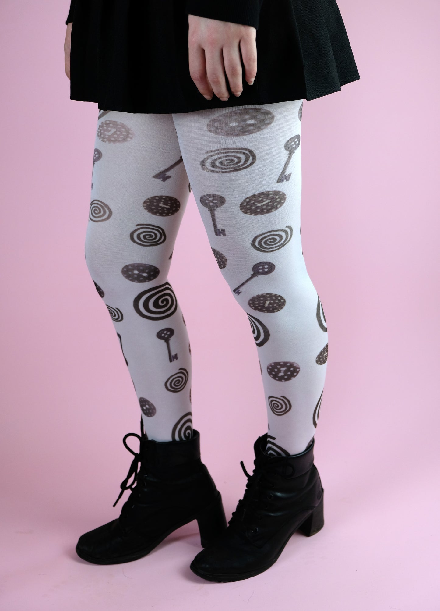 Spiral Button Tights S-5XL