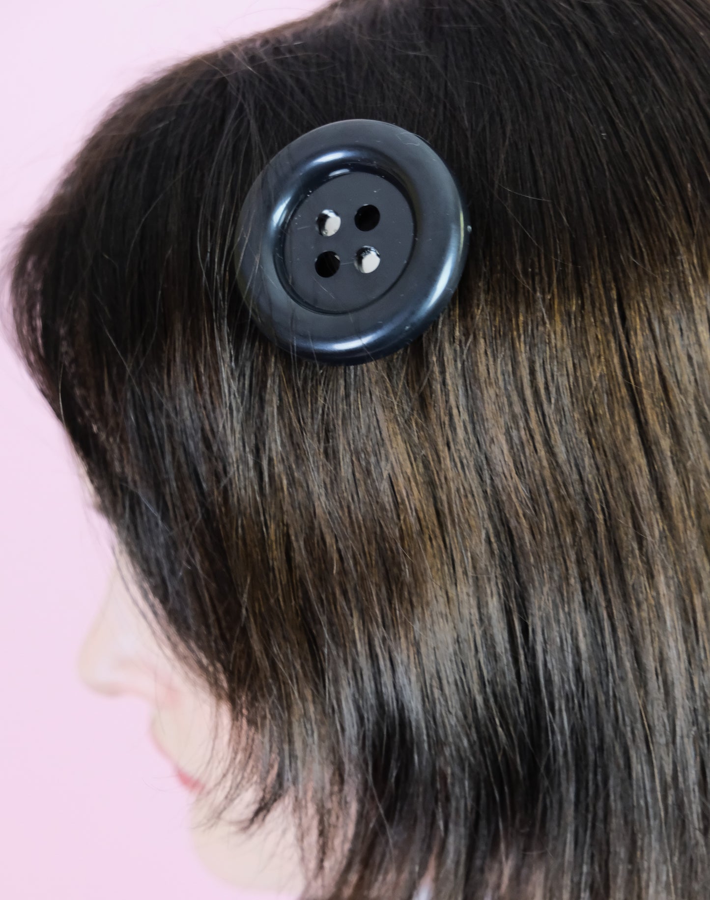 2 X Giant Black Button Clips