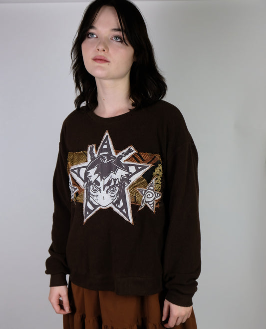Reworked screenprint jumper- M 10-12