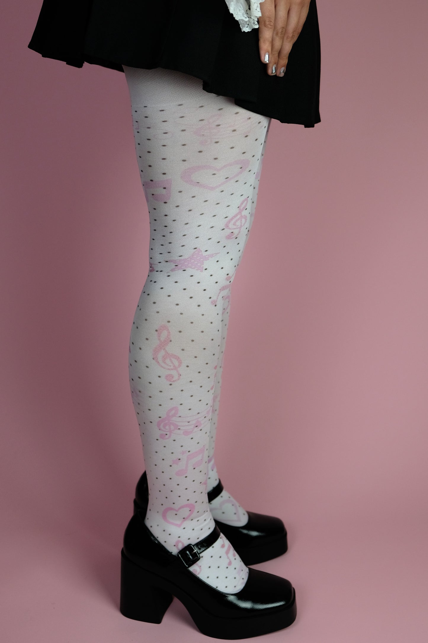 Polkadot pastel musical tights S-5XL