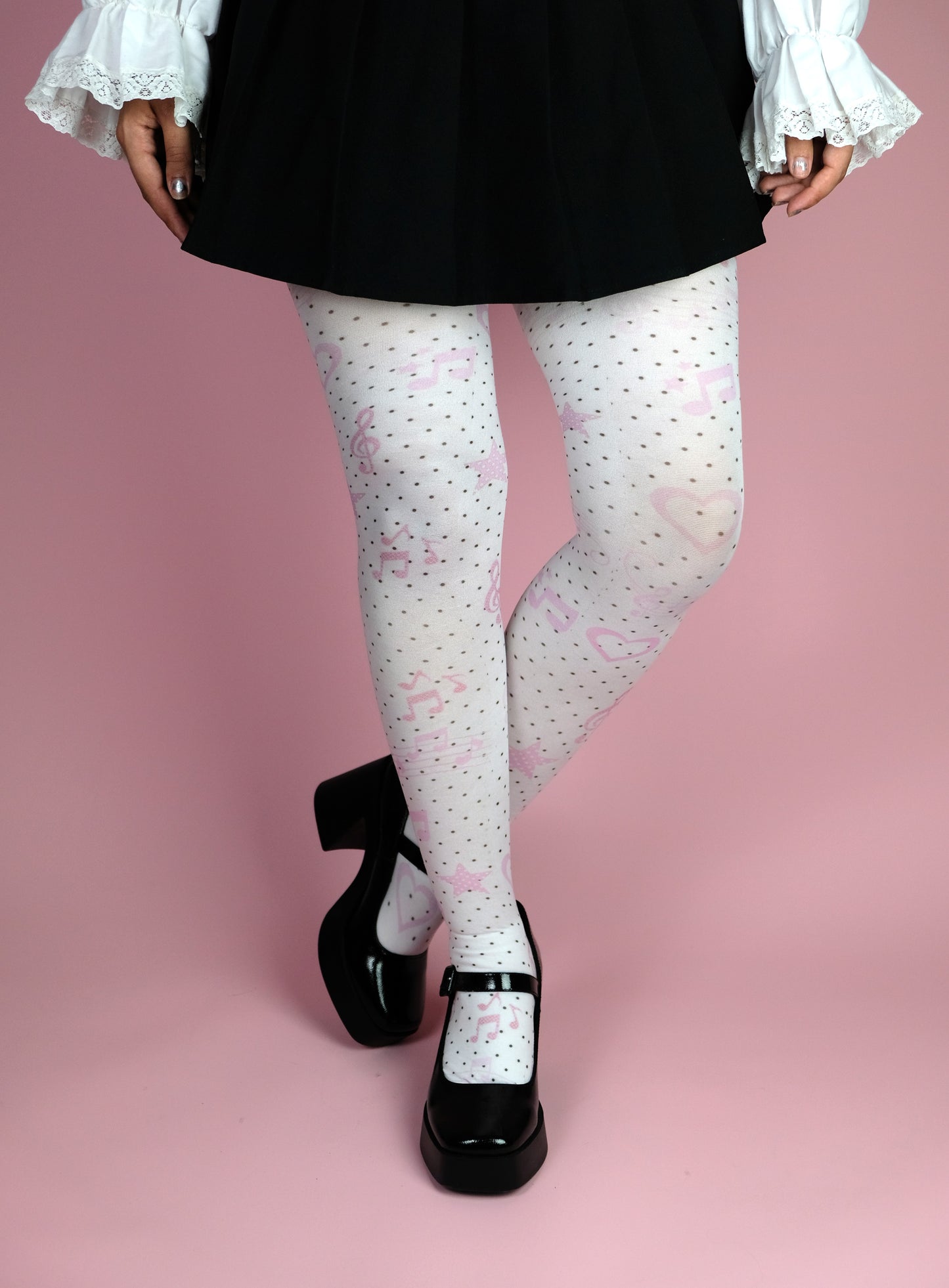 Polkadot pastel musical tights S-5XL