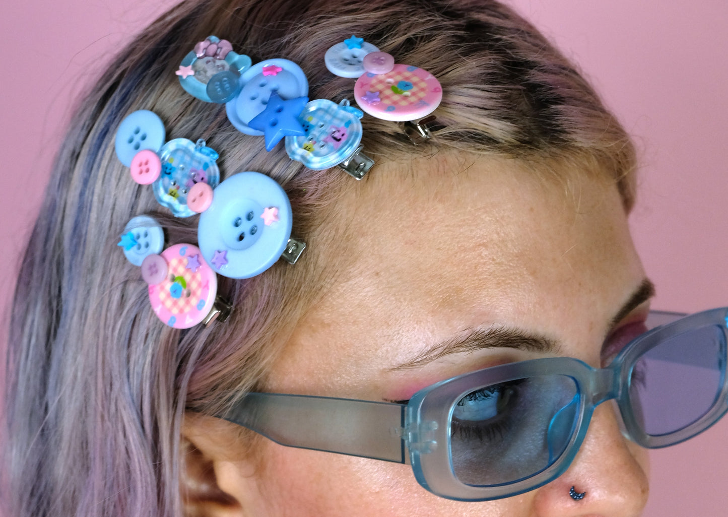 Pastel Button clips