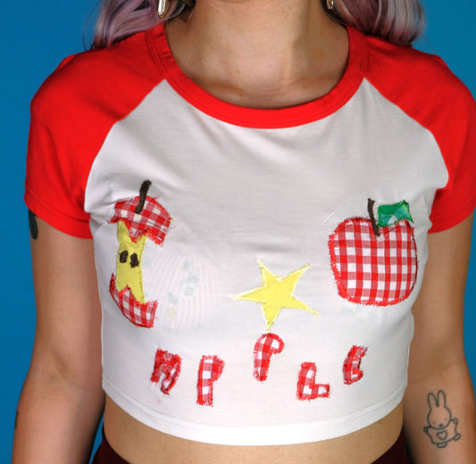 Reworked Apple tee Small 6-8