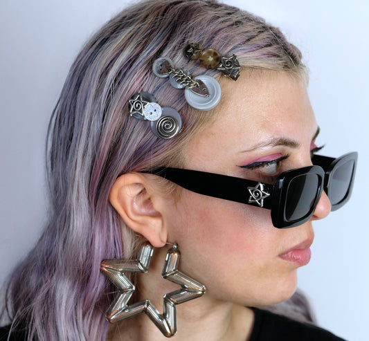 Silver charm glasses (6 designs)