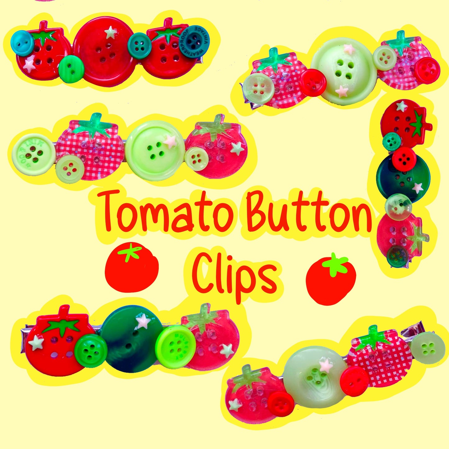 Tomato Hair Clips (6 Designs)