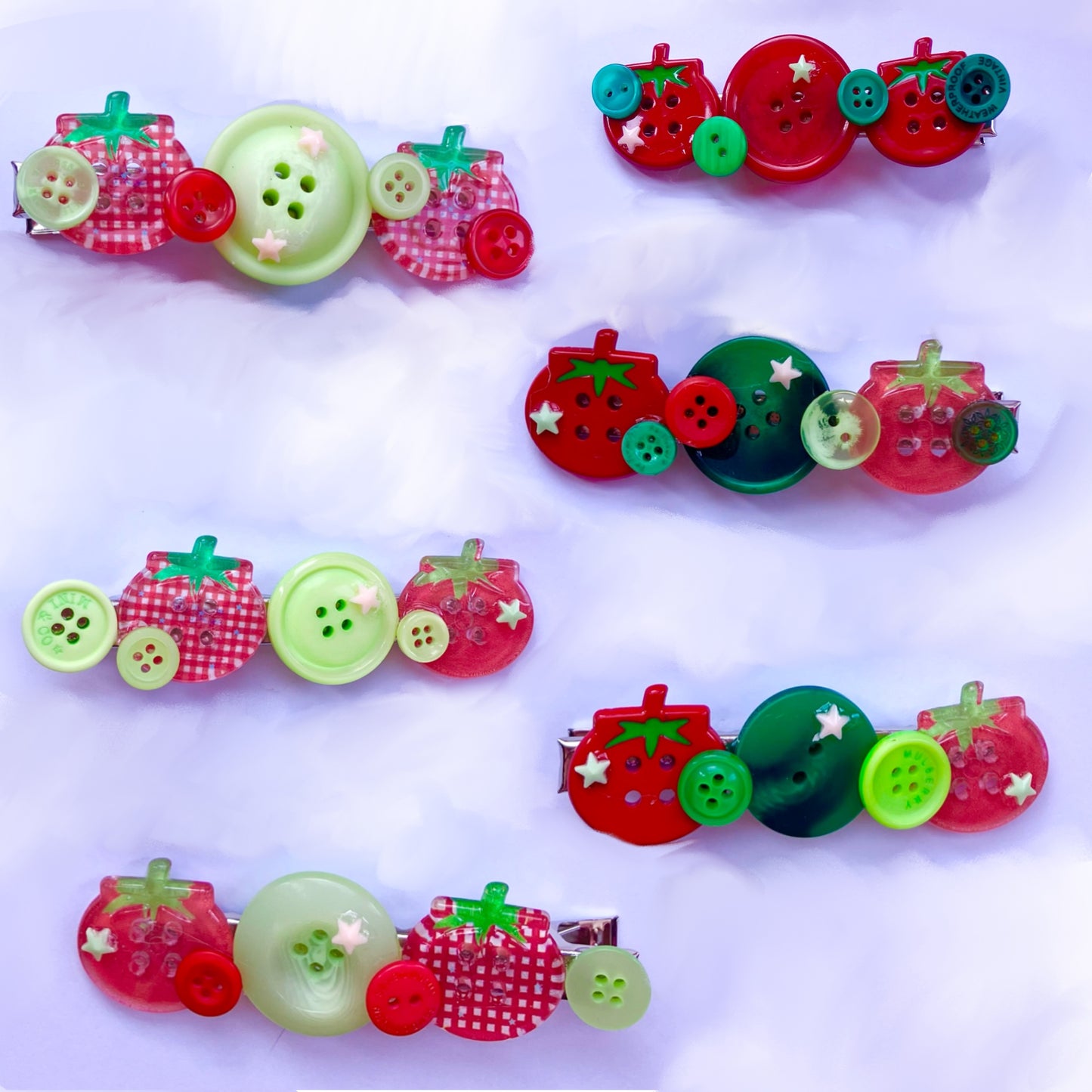Tomato Hair Clips (6 Designs)