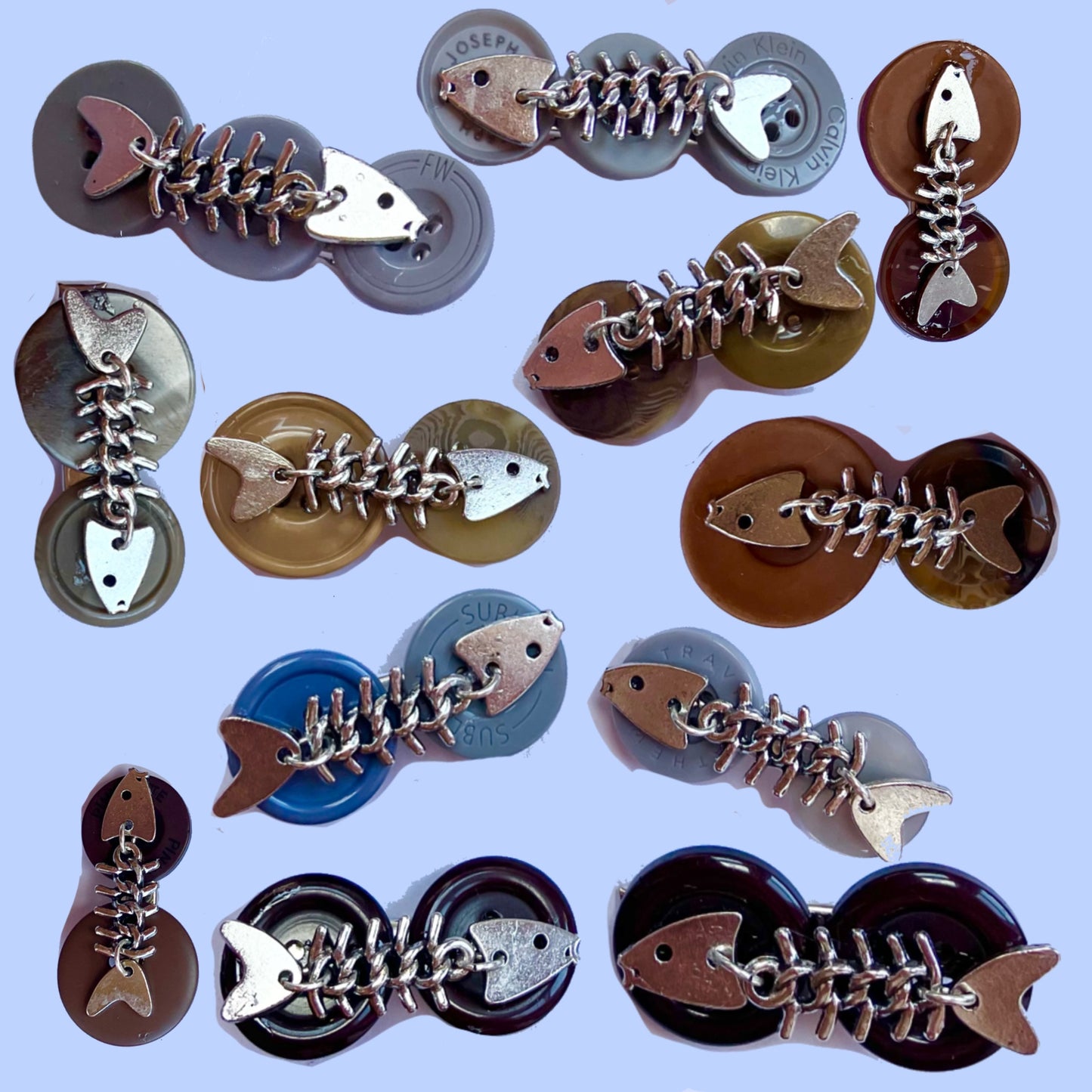 Fish Bone Hair Clips ( 6 designs)