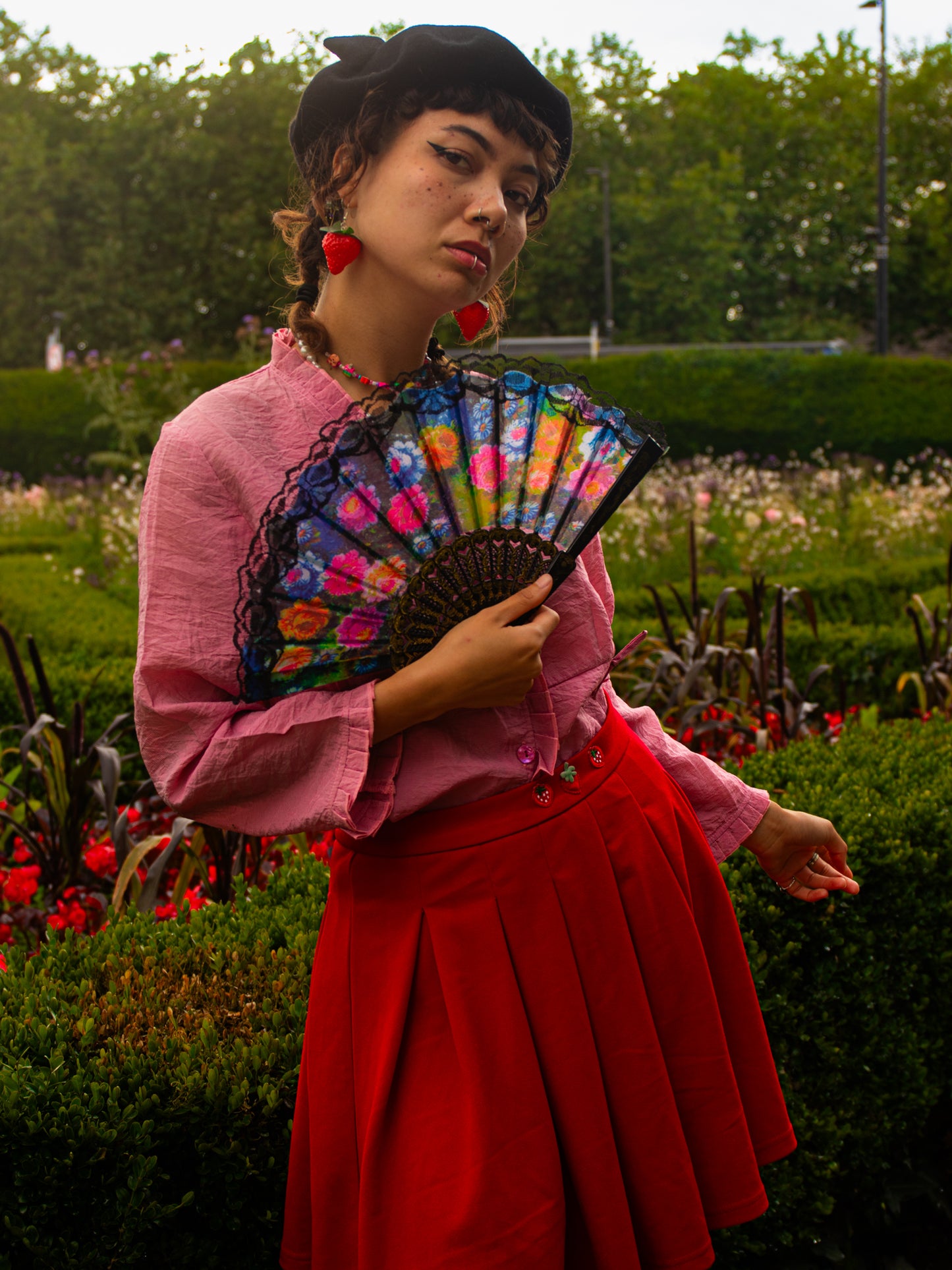 Reworked Strawberry skirt- M/10 SALE ITEM !