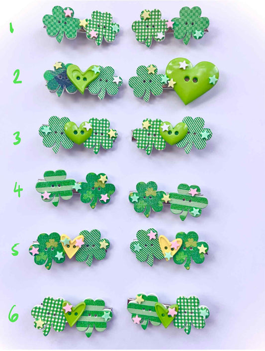 Lucky Clover clips x2