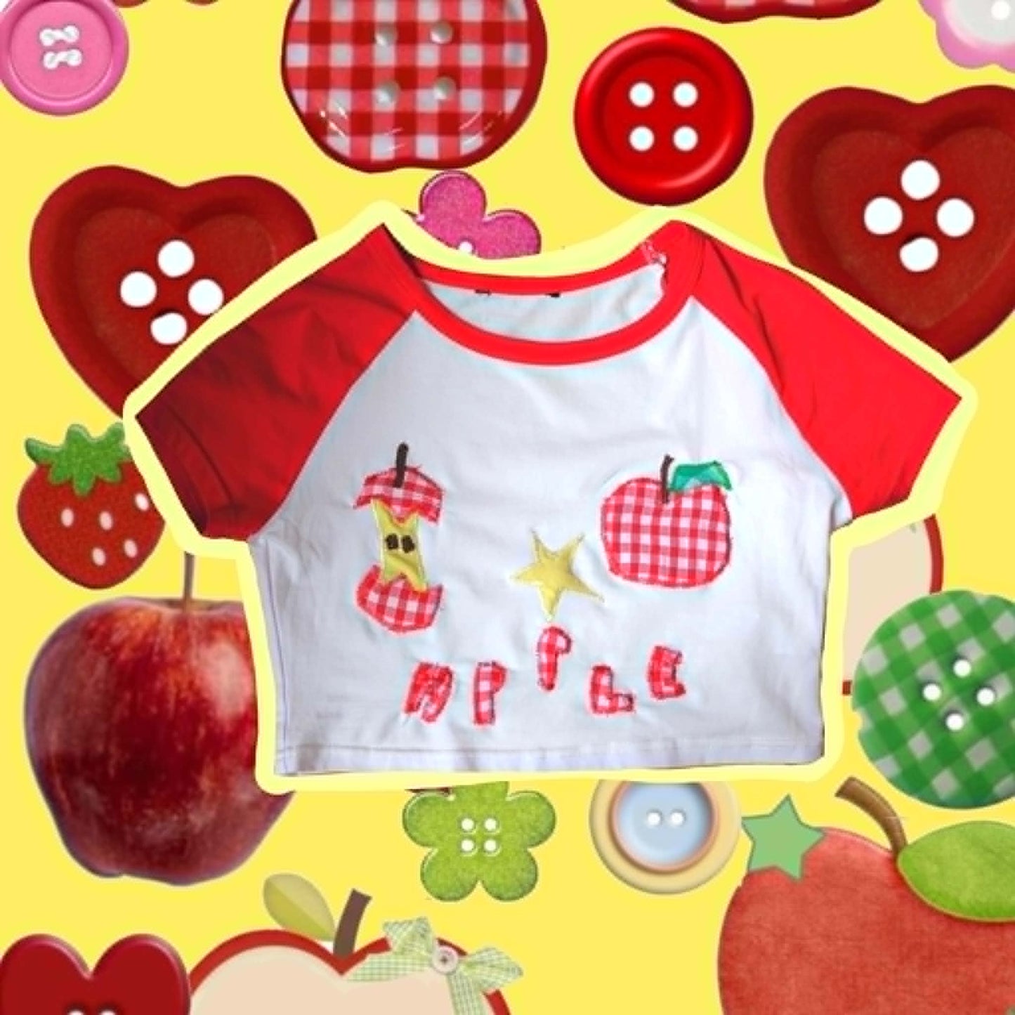 Reworked Apple tee Small 6-8