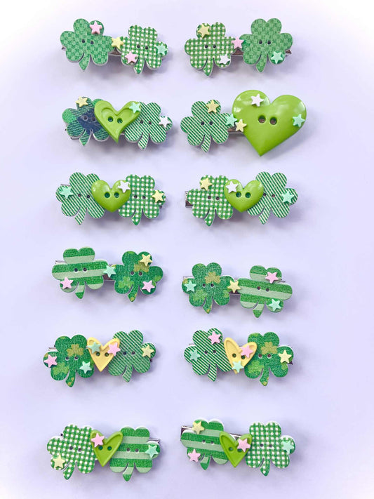 Lucky Clover clips x2