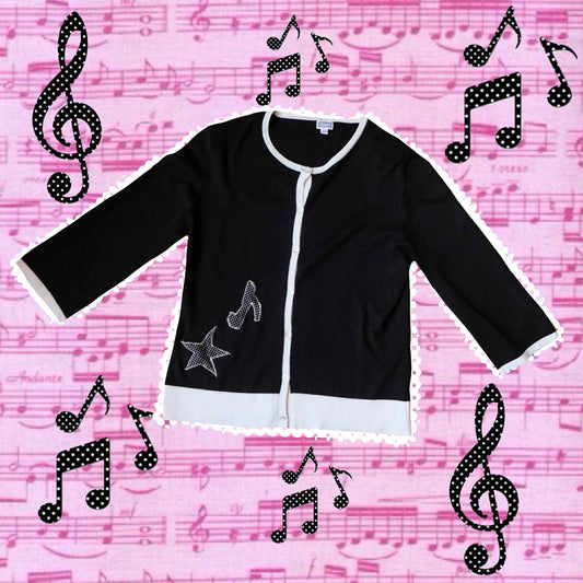 Musical Cardigan top- M 12-14