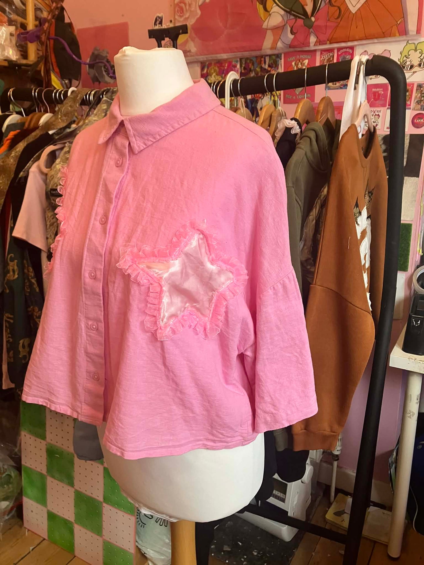 Reworked Cropped shirt  14-16