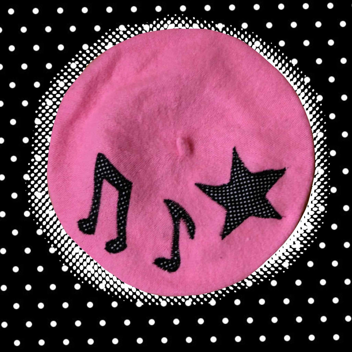 Musical Note Beret pink