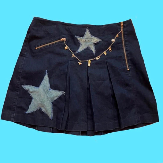 Reworked pleated star skirt- 10