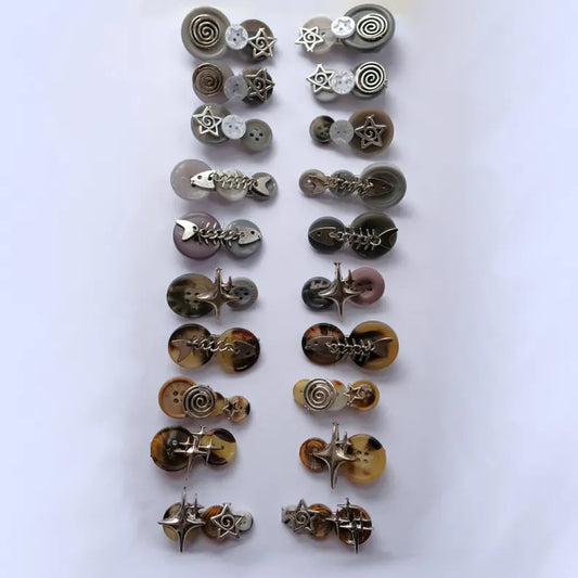 2 x Spiral Star Clips (10 designs)