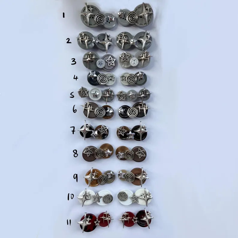 2 x Spiral Star Clips (11 designs) Restocked !