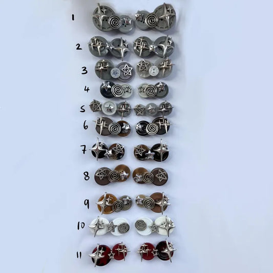 2 x Spiral Star Clips (11 designs) Restocked !