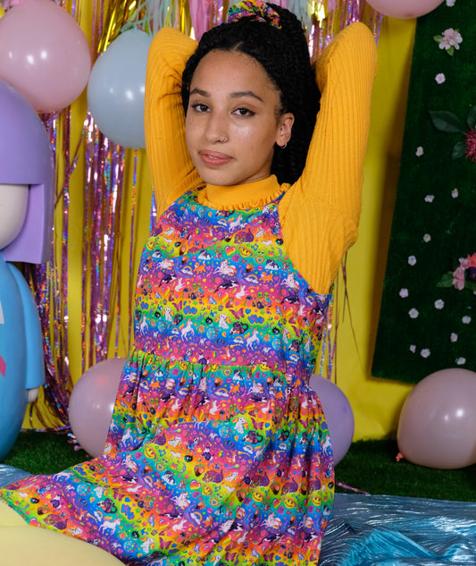 Lisa Frank sticker dress (10-12)