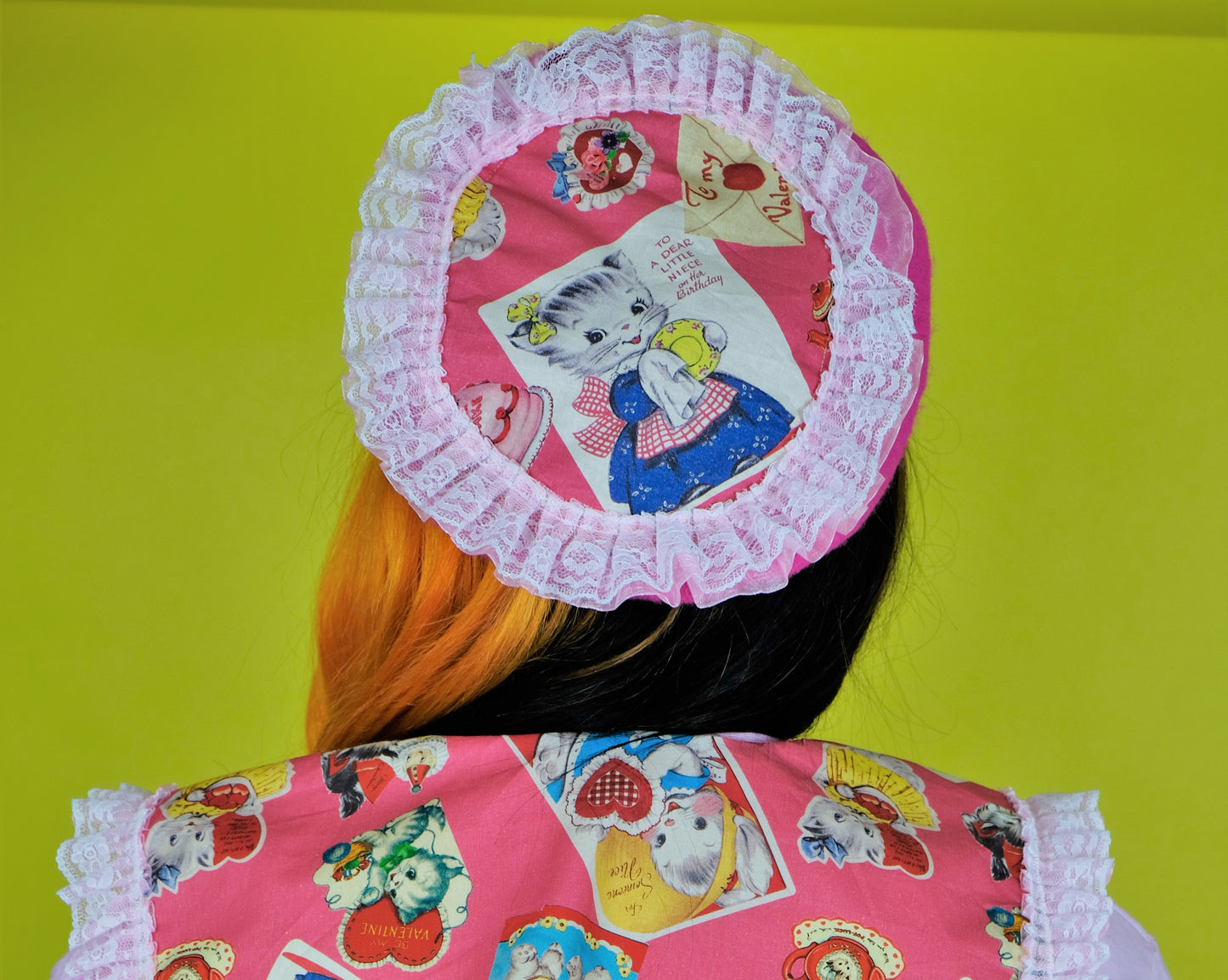 Pink Kitsch Kittens Beret