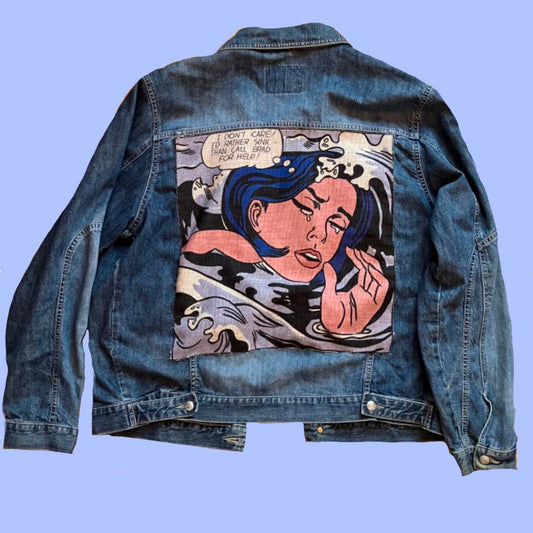 Pop art reworked jacket-L