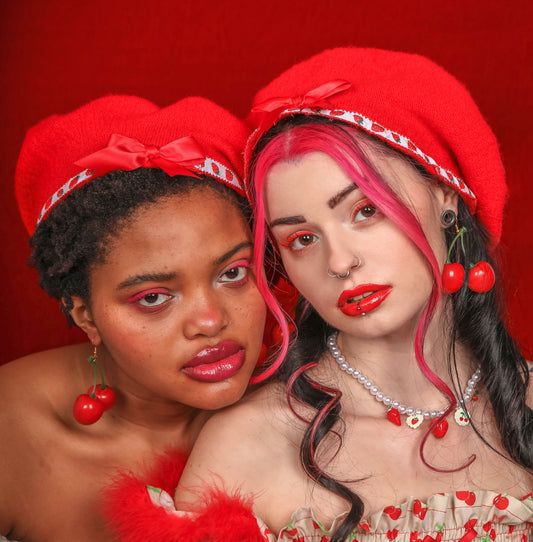 XL strawberry beret