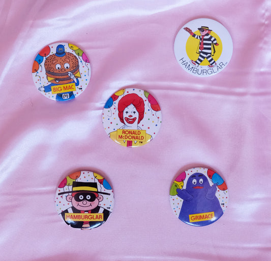 Vintage McDonald's badges