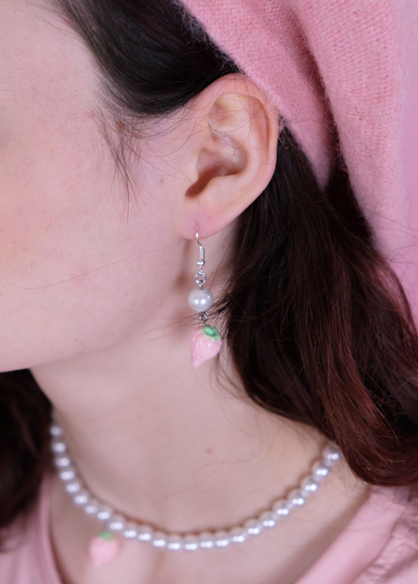 Pink Berry Pearl Necklace