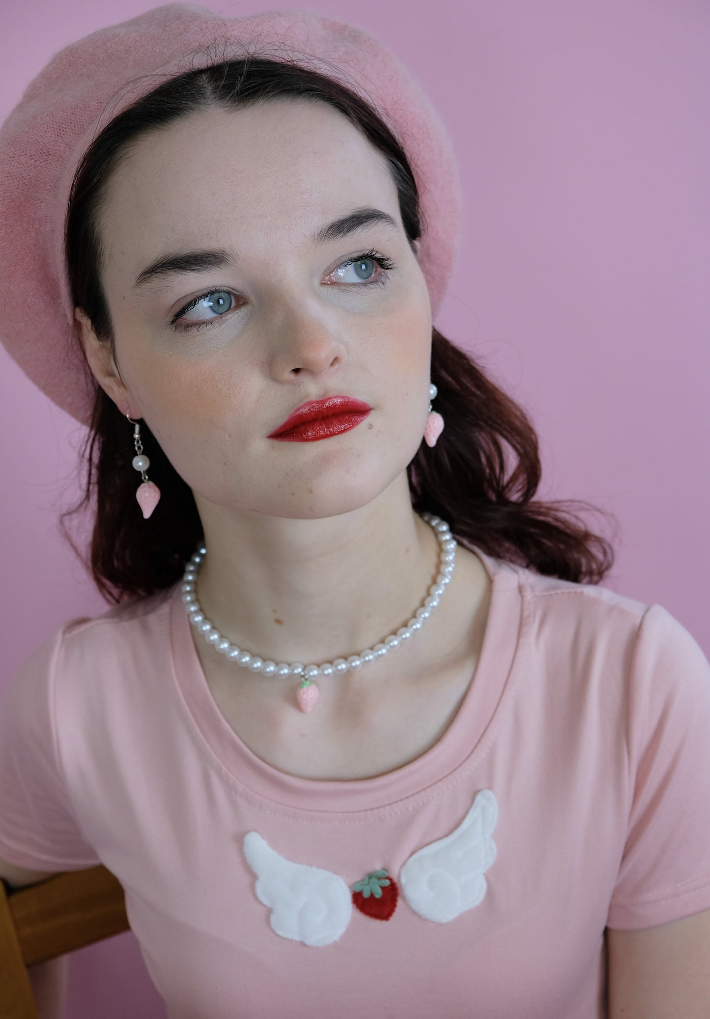 Pink Berry Pearl earrings