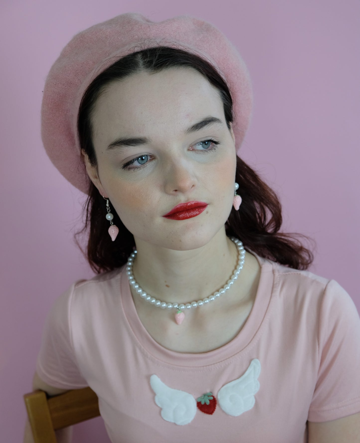 Pink Berry Pearl earrings