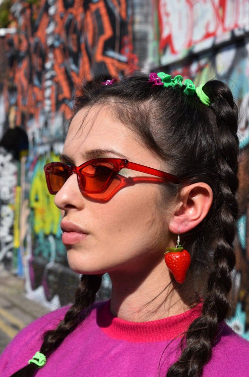 Long/ short Strawberry earrings