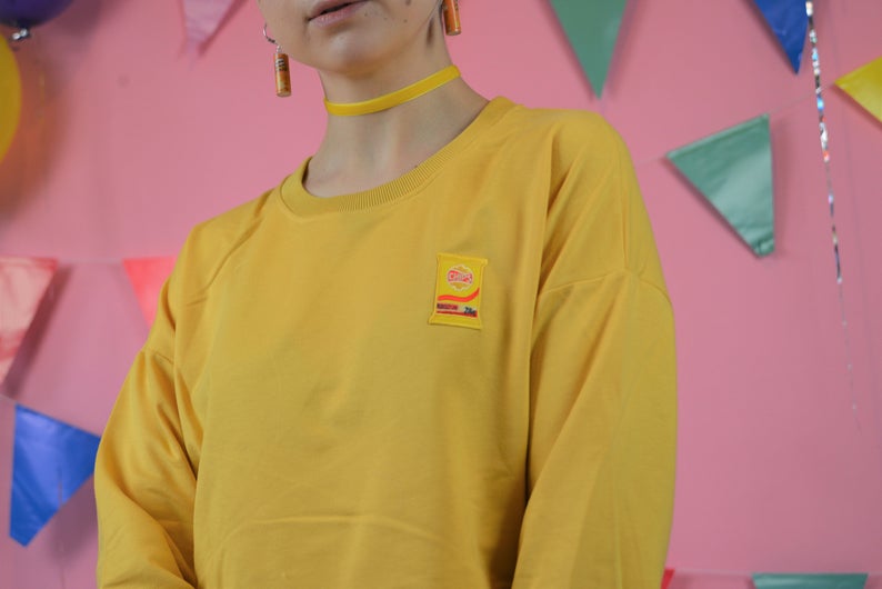 Crisps patch cropped jumper